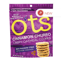O'TS - CHURRO CON CHOCOLATE OATM COOKIES - 4OZ - PK6