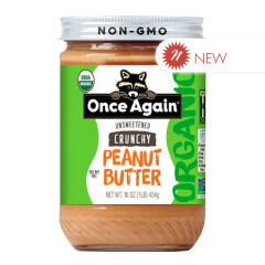 ONCE AGAIN - ORG CRUNCHY PEANUT BUTTER SALTED UNSWEET - 16OZ