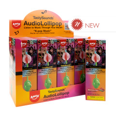 AMOS TASTYSOUNDS WATERMELON K-POP MUSIC AUDIO LOLLIPOP 0.42 OZ BOX