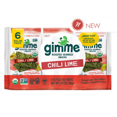 GIMME - CHILI LIME SEAWEED SNACKS (6CT) - 1.05OZ