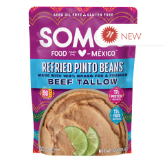 SOMOS - PINTO REFRIED BEANS BEEF TALLOW - 10OZ
