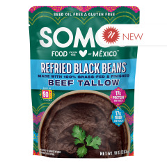 SOMOS - BLACK REFRIED BEANS BEEF TALLOW - 10OZ
