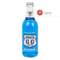 ROUTE 66 SODA BLUE RAZZ 100TH ANNIVERSARY BOTTLE