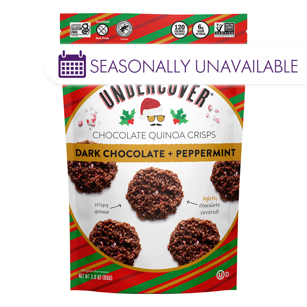 Undercover Dark Chocolate Peppermint Quinoa Crisps Nassau Candy