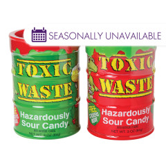 TOXIC WASTE CHRISTMAS SOUR CANDY BANK 3 OZ