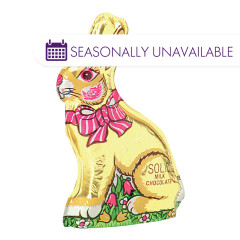 MADELAINE SOLID MILK CHOCOLATE FOILED SITTING RABBIT 2.5 OZ