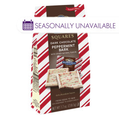 GHIRARDELLI DARK CHOCOLATE PEPPERMINT BARK SQUARES 7.7 OZ BAG