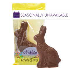 MADELAINE SOLID MILK CHOCOLATE SITTING RABBIT 6 OZ