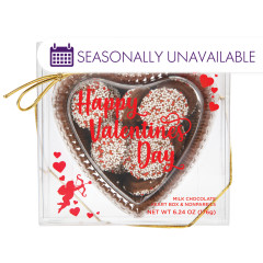 NASSAU CANDY MILK CHOCOLATE HEART WITH NONPAREILS 6.24 OZ