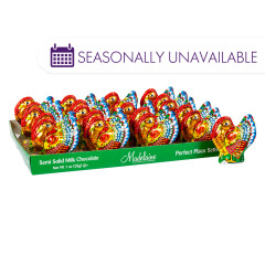 MADELAINE MILK CHOCOLATE FOILED SEMI SOLID TURKEY 1 OZ