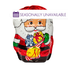 MADELAINE MILK CHOCOLATE FOILED SEMI SOLID SANTA 1 OZ