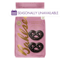 BAHLSEN GINGERBREAD DARK CHOCOLATE PRETZELS 8.8 OZ BAG