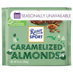 RITTER BAR CARAMELIZED ALMONDS WINTER EDITION 3.5 OZ