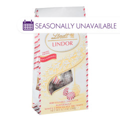 LINDT LINDOR WHITE PEPPERMINT 8.5 OZ POUCH