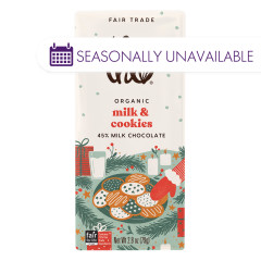 THEO 45% MILK CHOCOLATE MILK & COOKIES BAR 2.8 OZ