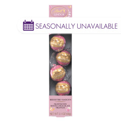 LINDT LINDOR NEAPOLITAN WHITE CHOCOLATE TRUFFLES 2.1 OZ