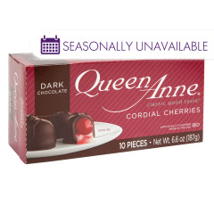 QUEEN ANNE DARK CHOCOLATE CHERRY CORDIALS 6.6 OZ BOX