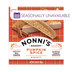 NONNI'S PUMPKIN SPICE BISCOTTI 6.88 OZ 8 CT BOX