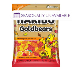 HARIBO GOLDBEARS FALL EDITION 4 OZ PEG BAG