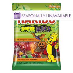 HARIBO SOUR BATS 4 OZ PEG BAG