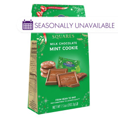 GHIRARDELLI - LARGE BAG - HOL MILK CHOCOLATE MINT COOKI SQUARES - 7.1OZ