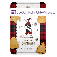 WALKER&rsquo;S SANTA FESTIVE SHORTBREAD ASSORTMENT COOKIES 8.8 OZ TIN