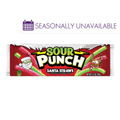SOUR PUNCH SANTA STRAWS 3.7 OZ