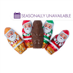 MADELAINE MINI MILK CHOCOLATE FOILED SANTAS