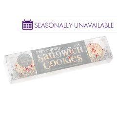 NANCY ADAMS WHITE PEPPERMINT SANDWICH COOKIES 3.4 OZ