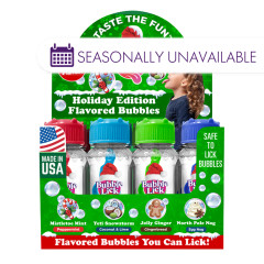 BUBBLELICK HOLIDAY MIX BUBBLES 2.5 OZ BOTTLE