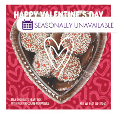NASSAU CANDY MILK CHOCOLATE HEART WITH NONPAREILS 6.24 OZ