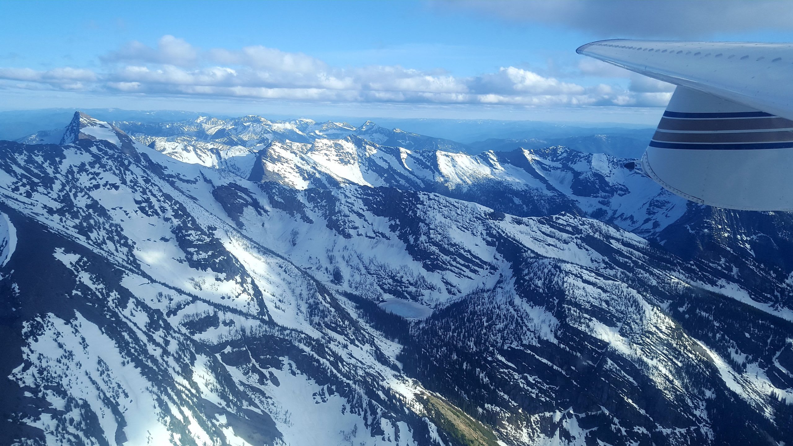 Glacier National Park. Photo taken from a very small plane.