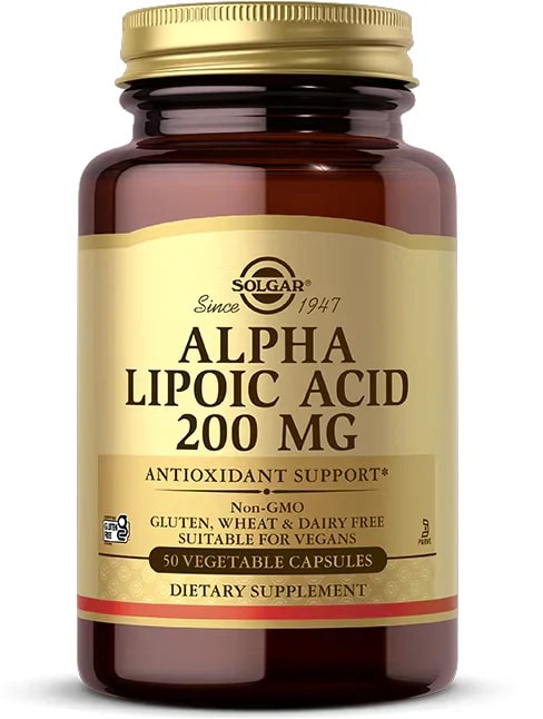 Solgar_Alpha_Lipoic_Acid,_200_mg,_50_rostlinných_kapslí