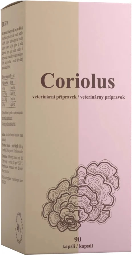 Serafin_Coriolus,_Veterinární_přípravek,_90_kapslí