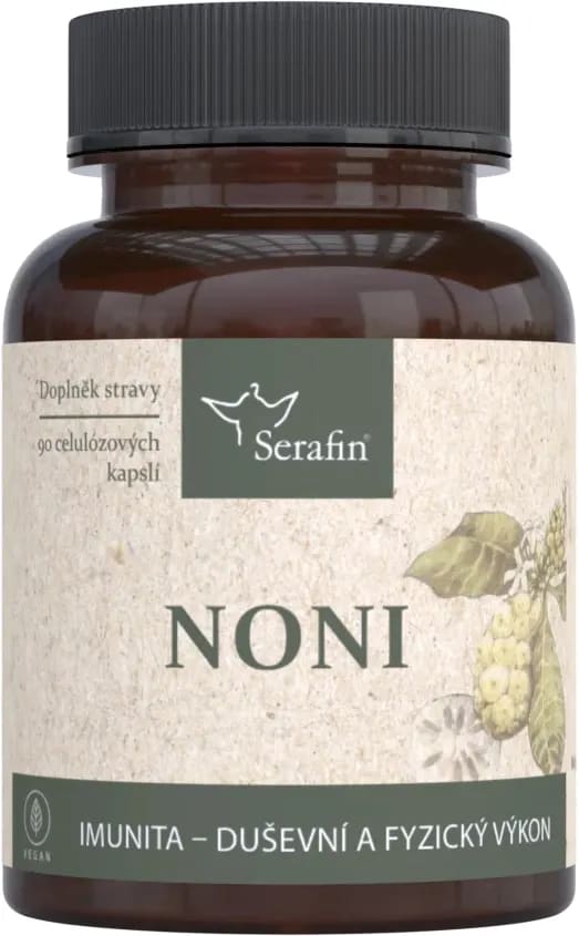 Serafin_Noni,_Morinda_citrifolia,_300_mg,_90_kapslí