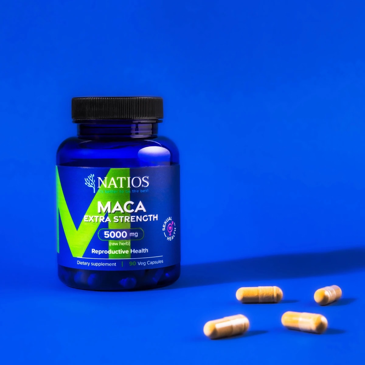 NATIOS_Maca_Extract,_5000_mg,_Extra_Strength,_90_veganských_kapslí