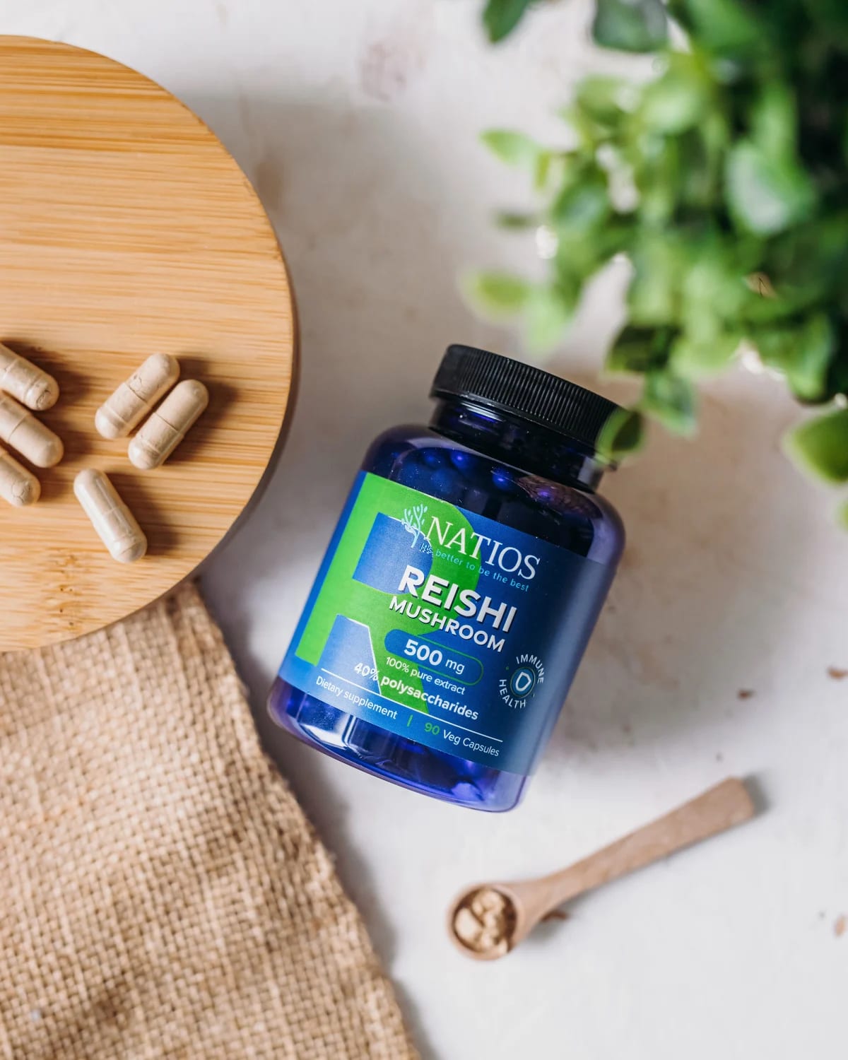 NATIOS_Reishi_Extract,_500_mg,_40%_polysaccharides,_90_veganských_kapslí
