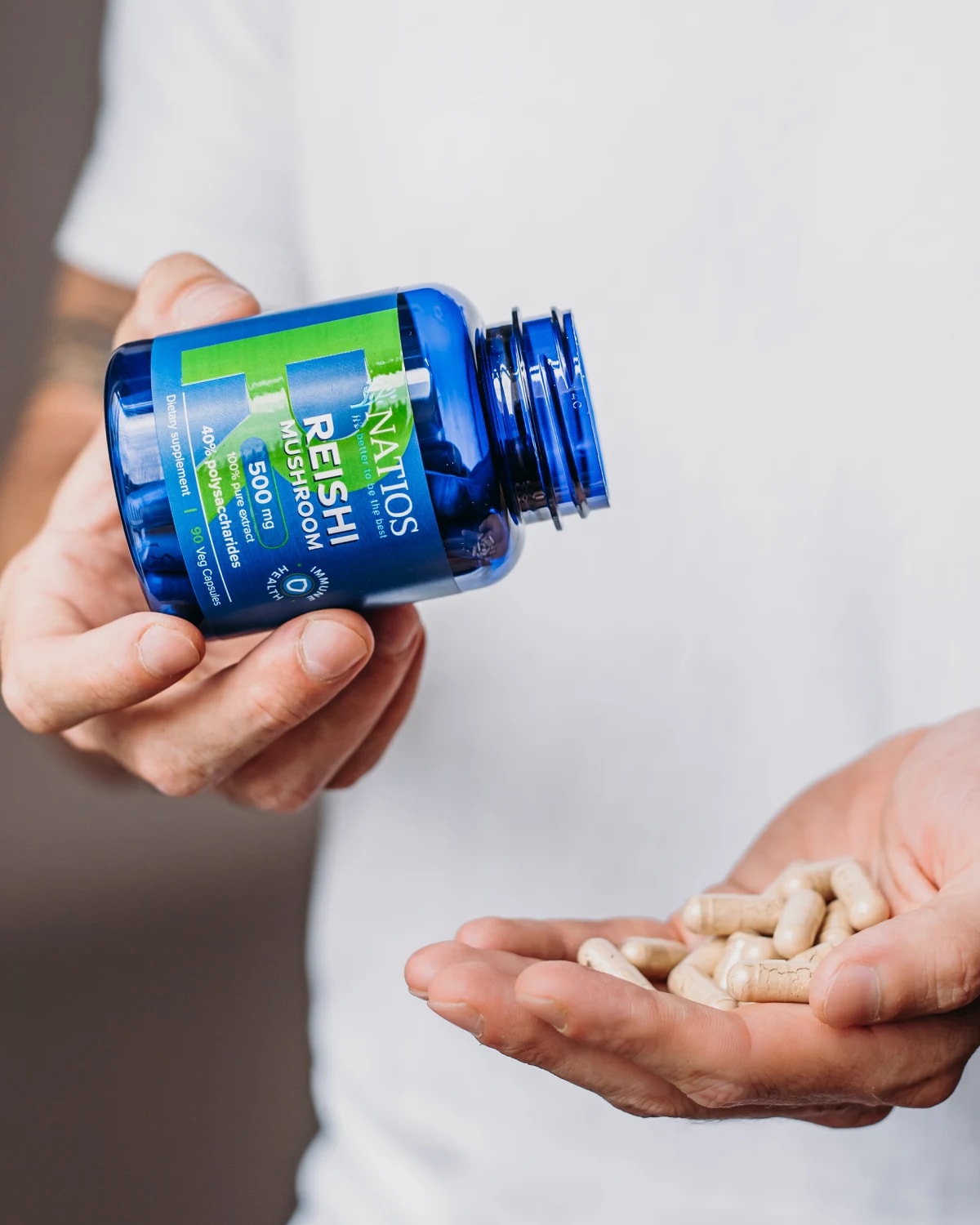 NATIOS_Reishi_Extract,_500_mg,_40%_polysaccharides,_90_veganských_kapslí