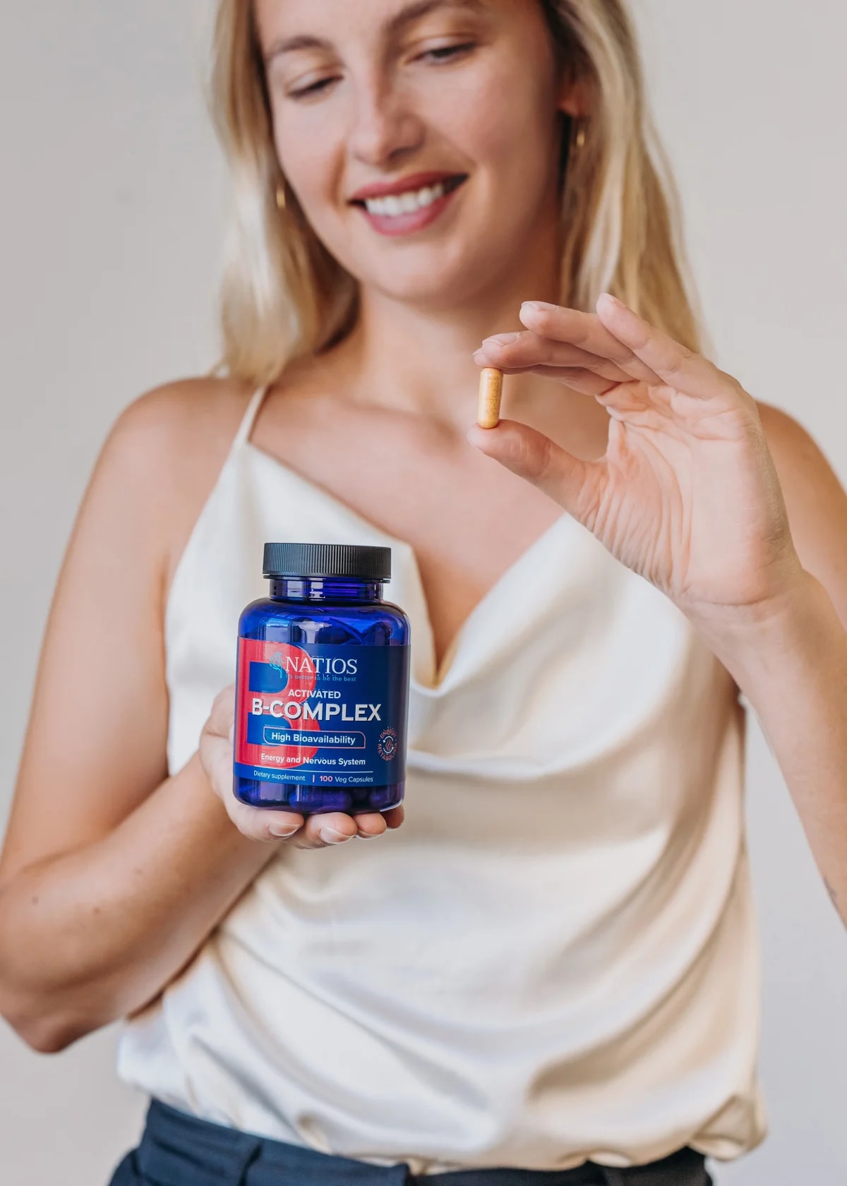 NATIOS_Activated_B-Complex,_Aktivní_formy_vitamínů_B,_100_veganských_kapslí