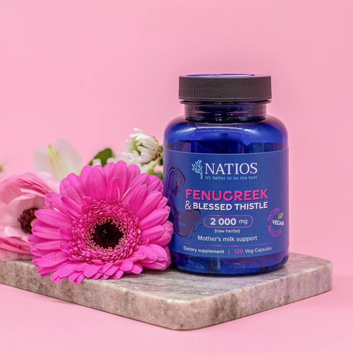 NATIOS_Fenugreek_&_Blessed_Thistle_Extract,_Pískavice_&_Benedikt,_2000_mg,_120_veg._kapslí