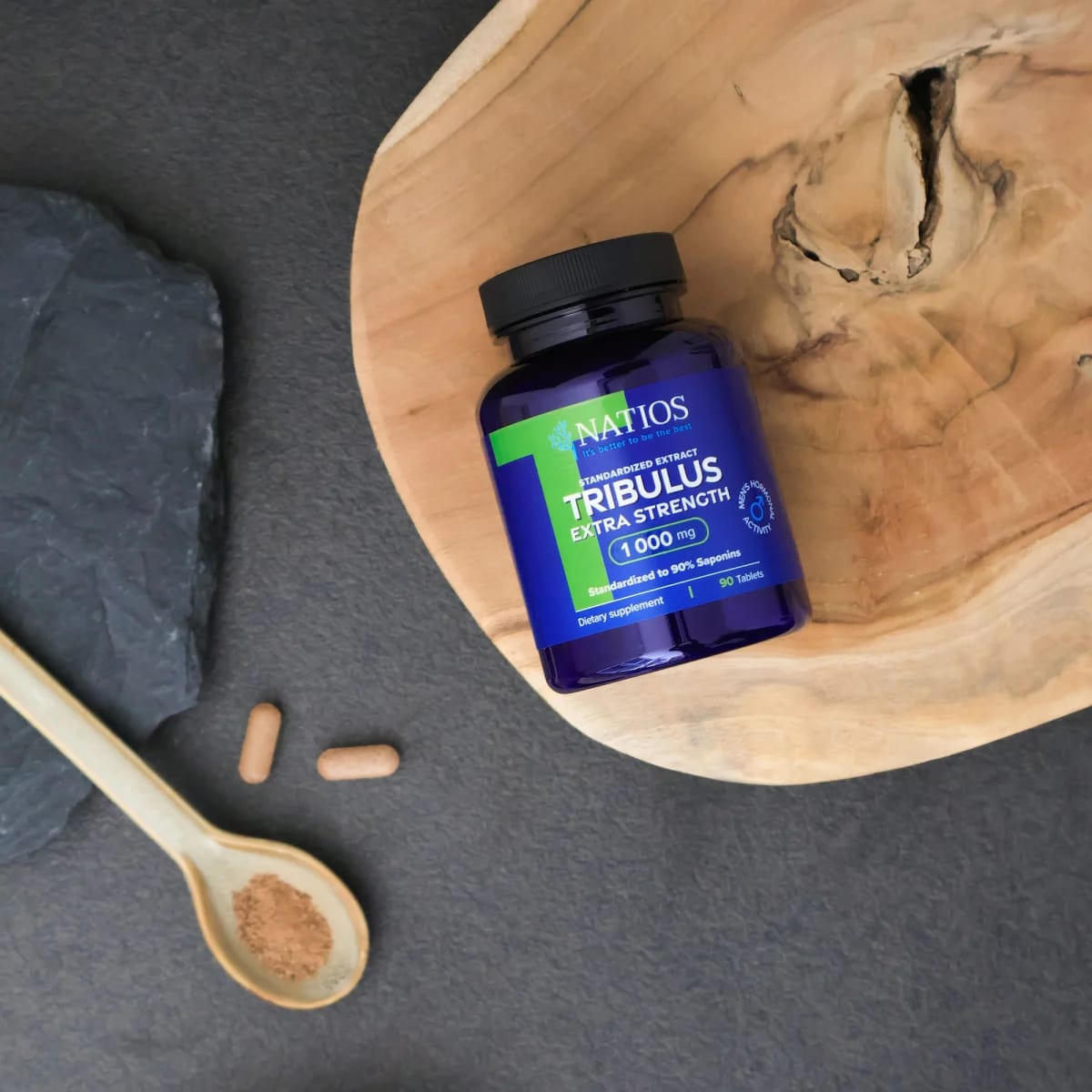 NATIOS_Tribulus_Extract,_90%_saponins,_1000_mg,_Extra_Strength,_90_tablet