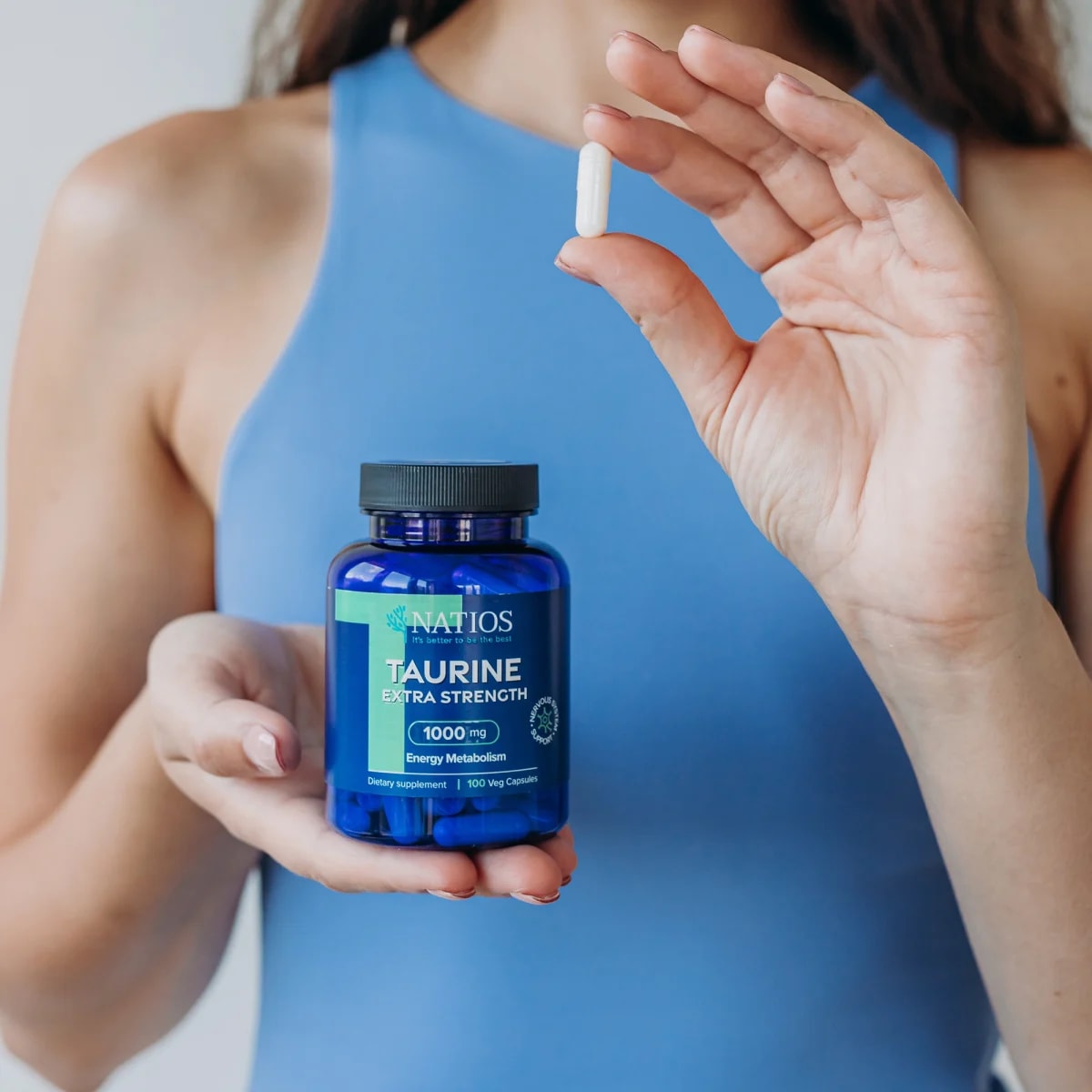 NATIOS_Taurine_Extra_Strength,_1000_mg,_100_veganských_kapslí