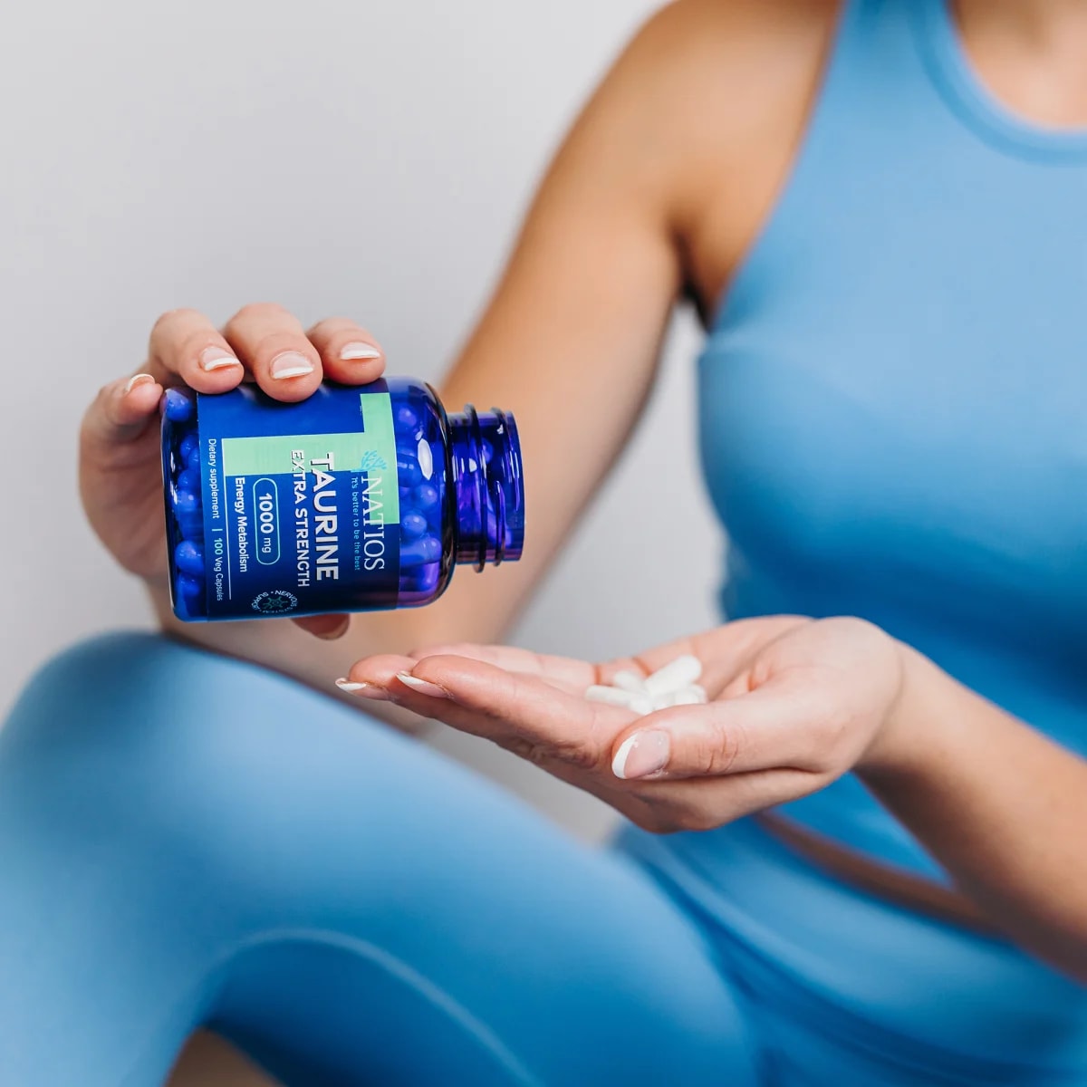 NATIOS_Taurine_Extra_Strength,_1000_mg,_100_veganských_kapslí