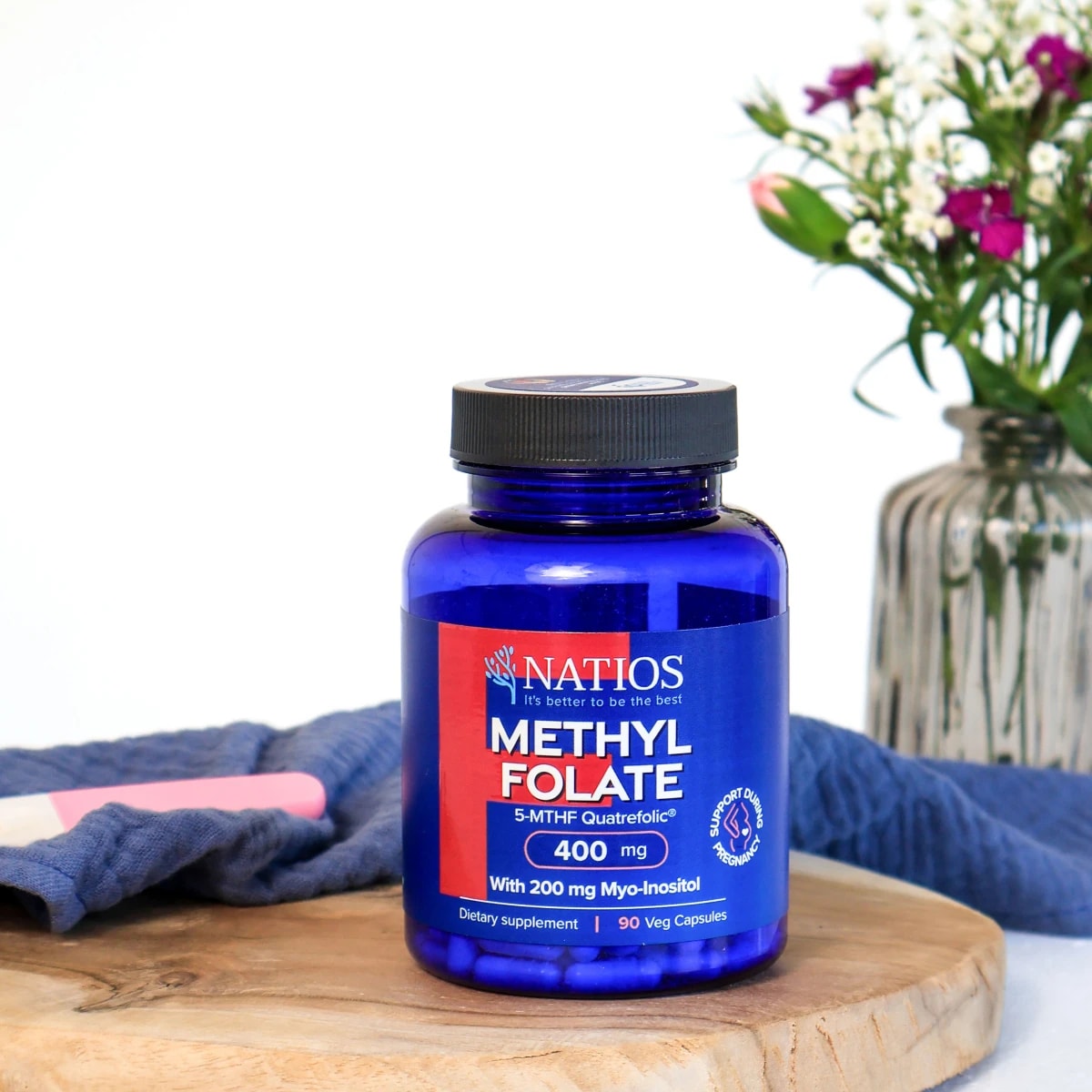 NATIOS_Methyl_Folate,_Aktivní_kyselina_listová,_400_mcg,_90_veganských_kapslí