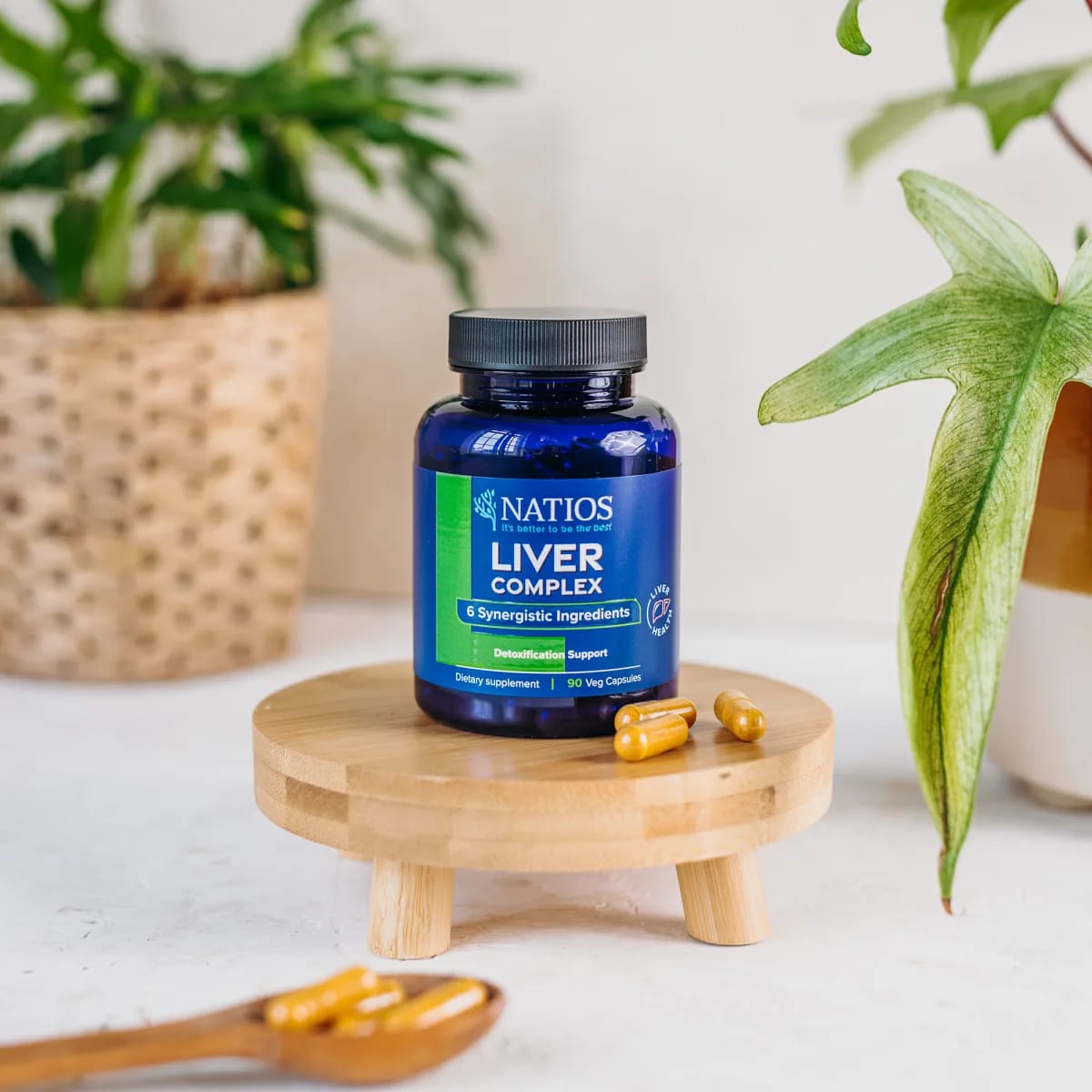 NATIOS_Liver_Complex,_Komplex_6_složek_na_játra,_90_veganských_kapslí