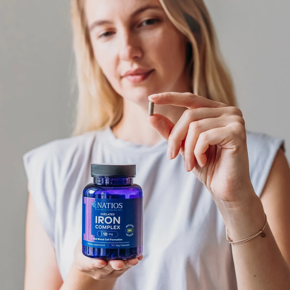 NATIOS_Iron_Chelated_Complex,_Železo_bisglycinát,_18_mg,_90_veganských_kapslí