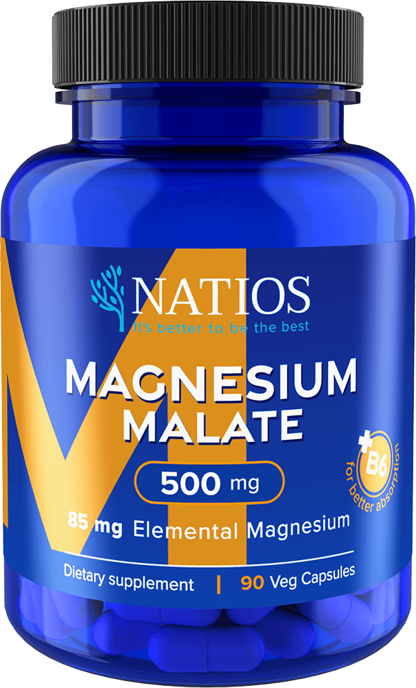 NATIOS_Magnesium_Malate_500_mg_+_B6,_90_veg._kapslí,_(elem._hořčík_85_mg)