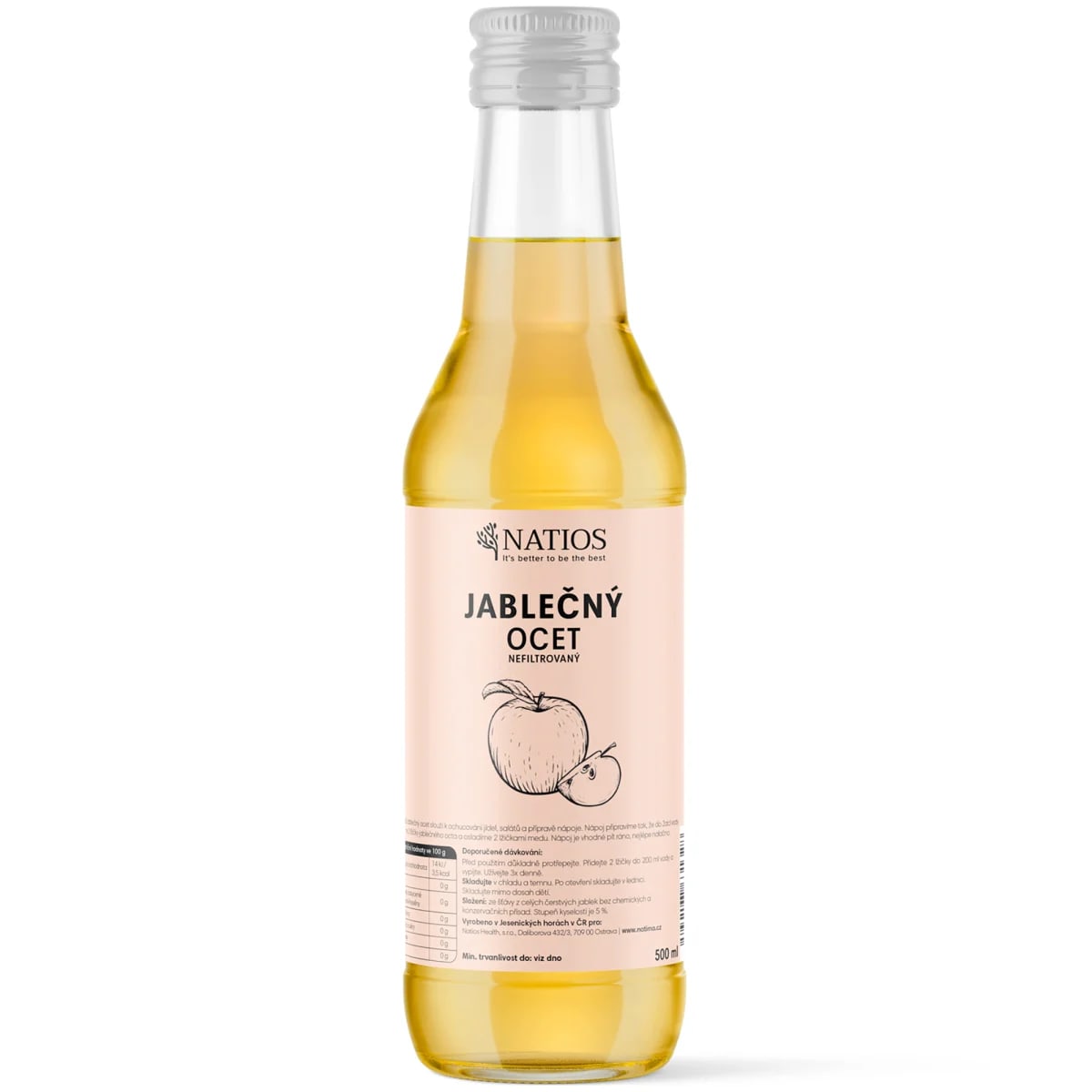 NATIOS_Jablečný_ocet_5%,_Nefiltrovaný,_500_ml