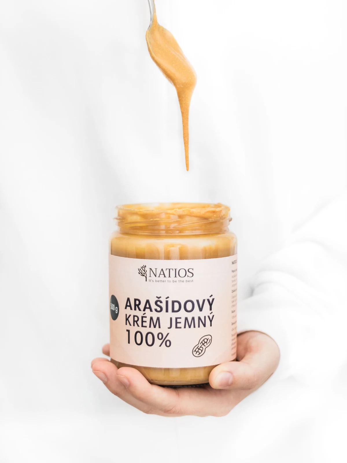 NATIOS_Arašídové_máslo,_Jemné,_500_g