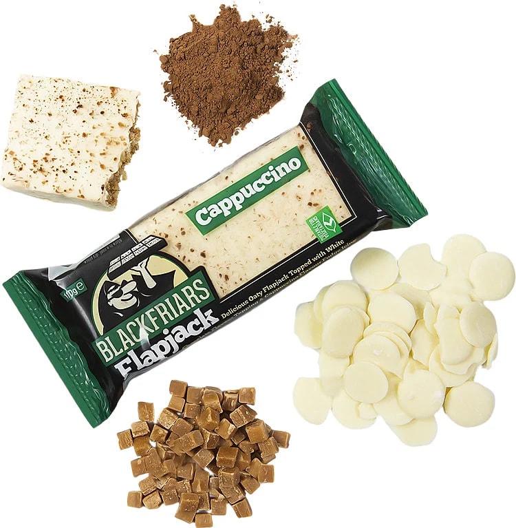 Blackfriars_Flapjack_Cappuccino,_Ovesná_tyčinka,_Cappuccino,_110_g